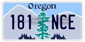 181NCE  license plate in OR