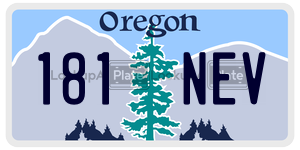 181NEV  license plate in OR