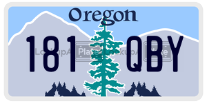 181QBY  license plate in OR