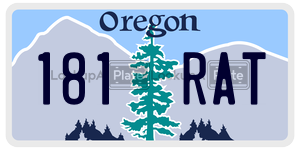 181RAT  license plate in OR