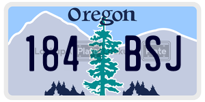 184BSJ  license plate in OR