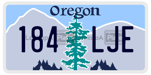 184LJE  license plate in OR