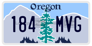 184MVG  license plate in OR