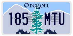 185MTU  license plate in OR