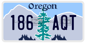 186AQT  license plate in OR