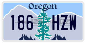 186HZW  license plate in OR