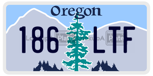 186LTF license plate in Oregon