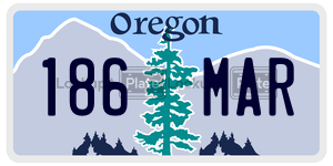 186MAR  license plate in OR
