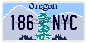 186NYC  license plate in OR