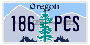 186PCS  license plate in OR