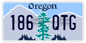 186QTG  license plate in OR