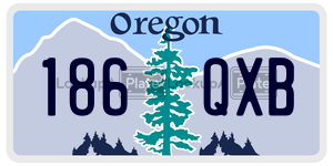 186QXB  license plate in OR