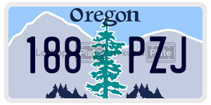 188PZJ license plate in Oregon