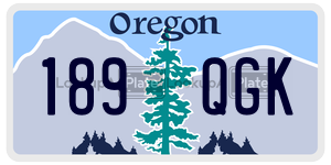 189QGK  license plate in OR
