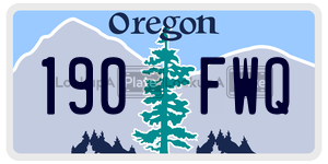 190FWQ  license plate in OR