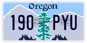 190PYU  license plate in OR