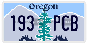 193PCB  license plate in OR