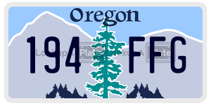 194FFG license plate in Oregon