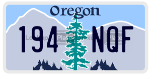 194NQF license plate in Oregon