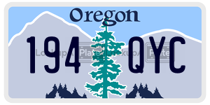 194QYC  license plate in OR
