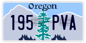 195PVA  license plate in OR