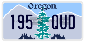 195QUD  license plate in OR