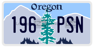 196PSN  license plate in OR