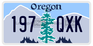 197QXK  license plate in OR