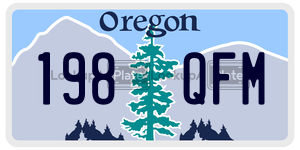 198QFM  license plate in OR