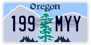 199MYY license plate in Oregon