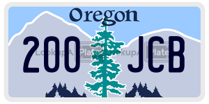 200JCB  license plate in OR