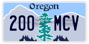200MCV  license plate in OR