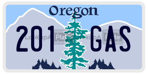 201GAS  license plate in OR