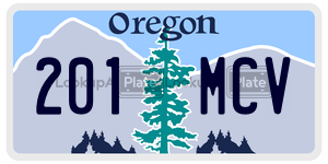 201MCV  license plate in OR