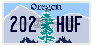 202HUF  license plate in OR