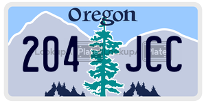 204JCC  license plate in OR