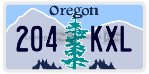 204KXL  license plate in OR