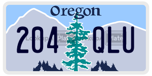 204QLU  license plate in OR