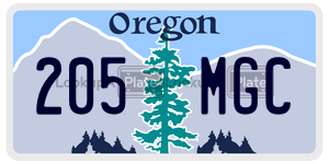 205MGC  license plate in OR