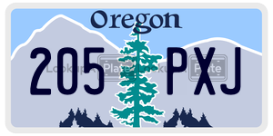 205PXJ  license plate in OR