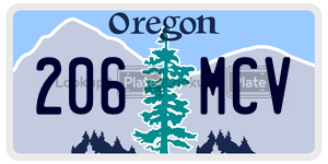 206MCV  license plate in OR