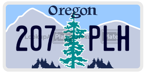 207PLH  license plate in OR
