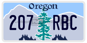 207RBC  license plate in OR