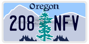 208NFV  license plate in OR
