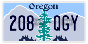 208QGY license plate in Oregon