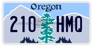 210HMQ  license plate in OR