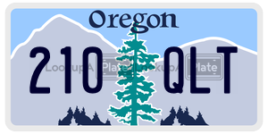210QLT license plate in Oregon