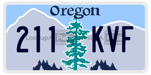 211KVF  license plate in OR