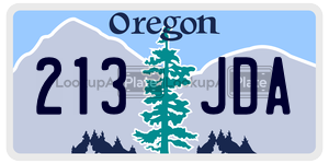 213JDA  license plate in OR