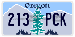 213PCK  license plate in OR